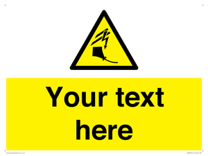 Custom warning kite flying near powerlines